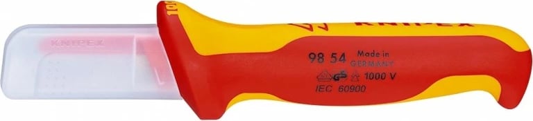 Thikë kabllosh Knipex 98 54, dorezë izoluese, e kuqe/verdhe