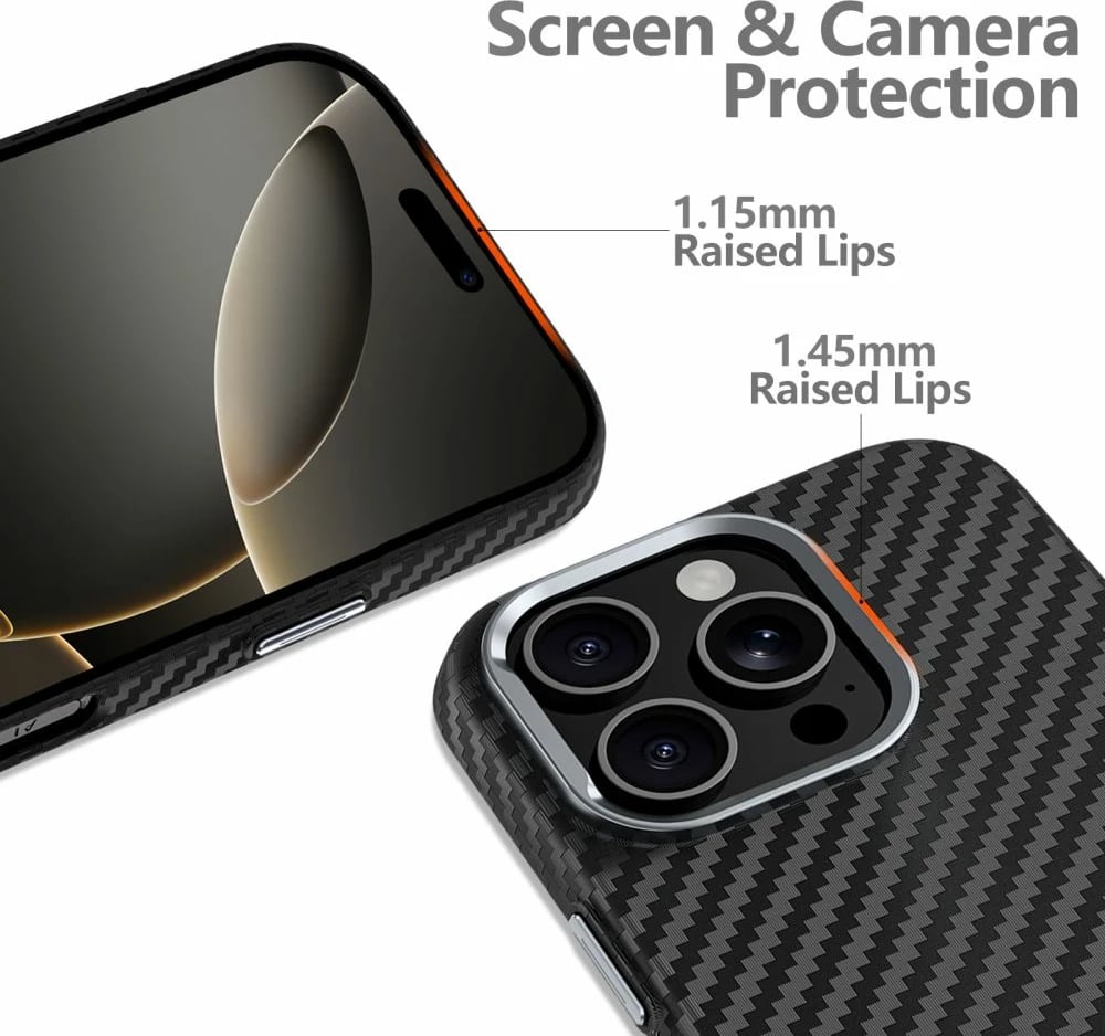 Mbështjellës Tech-Protect Ion Carbon MagSafe për iPhone 16e, Gri