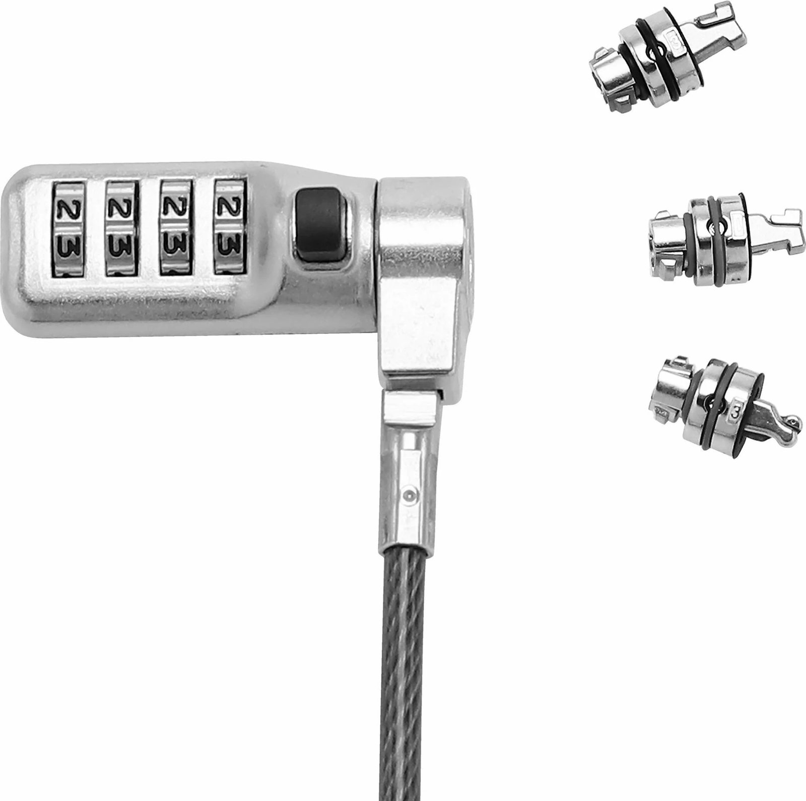 Kabllo sigurie DICOTA Univ.Sec.Cable Lock, 3 koka të ndërrueshme, kod i paracaktuar