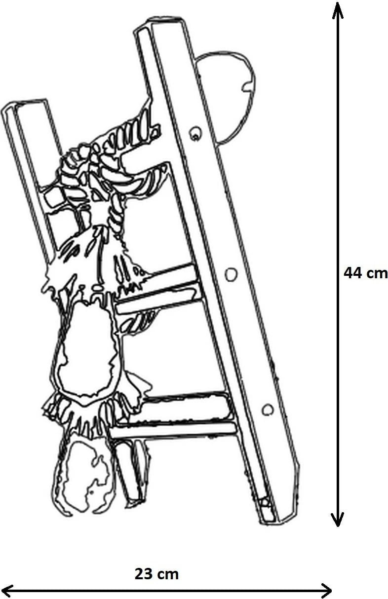 Llambë muri Opviq, model shkallë me litar, ngjyrë arre