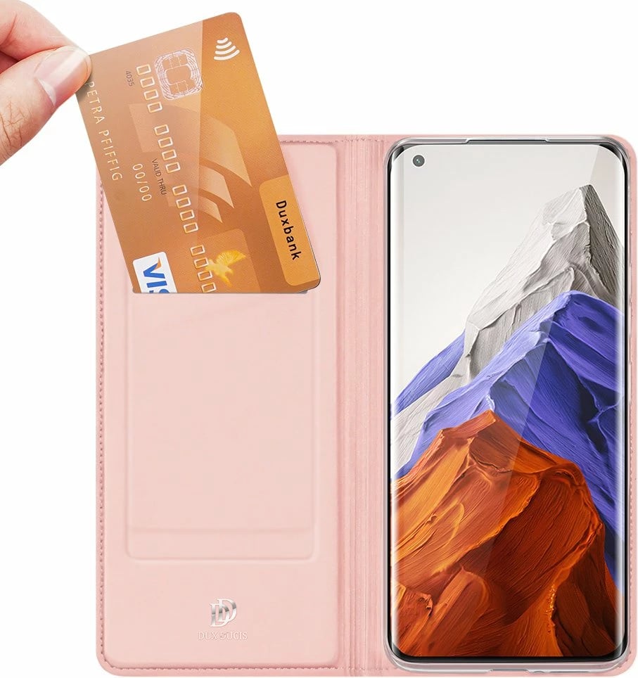 Mbështjellës Dux Ducis Skin Pro Bookcase për Xiaomi Mi 11 Pro, rozë