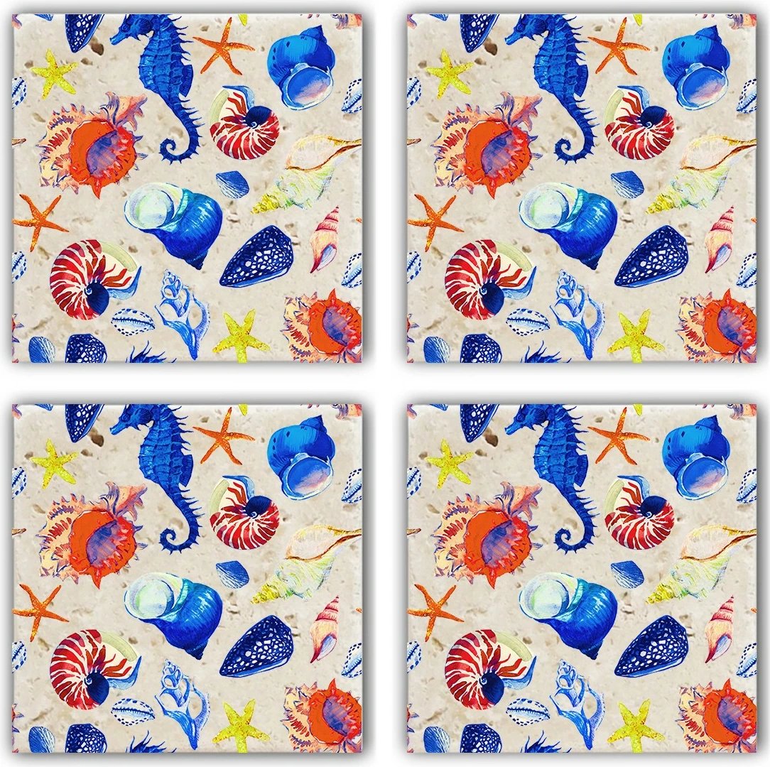 Set 4 copë qelq-mat me gur natyral, shumëngjyrëshe, Hermia, TBA1284717622