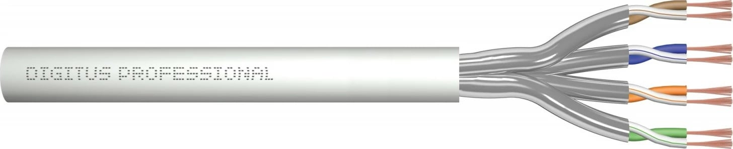 Kabllo rrjeti Digitus Cat 6A, 100m, U/FTP, LS0H, Gri
