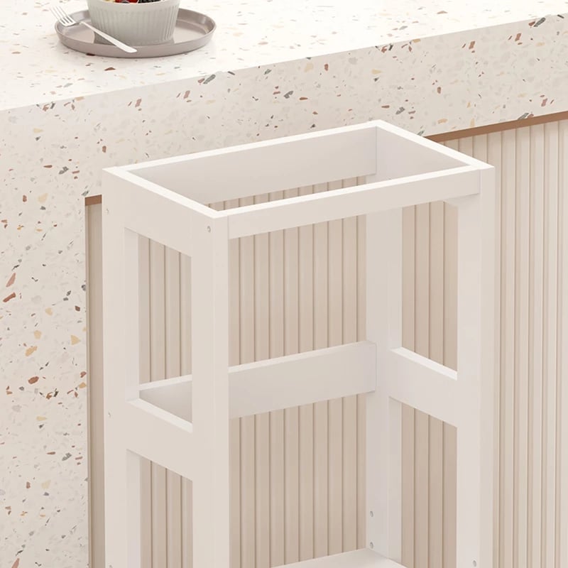 Kullë mësimi për fëmijë, stil Montessori, dru pishe, ngjyrë e bardhë, 45.7x51x90cm