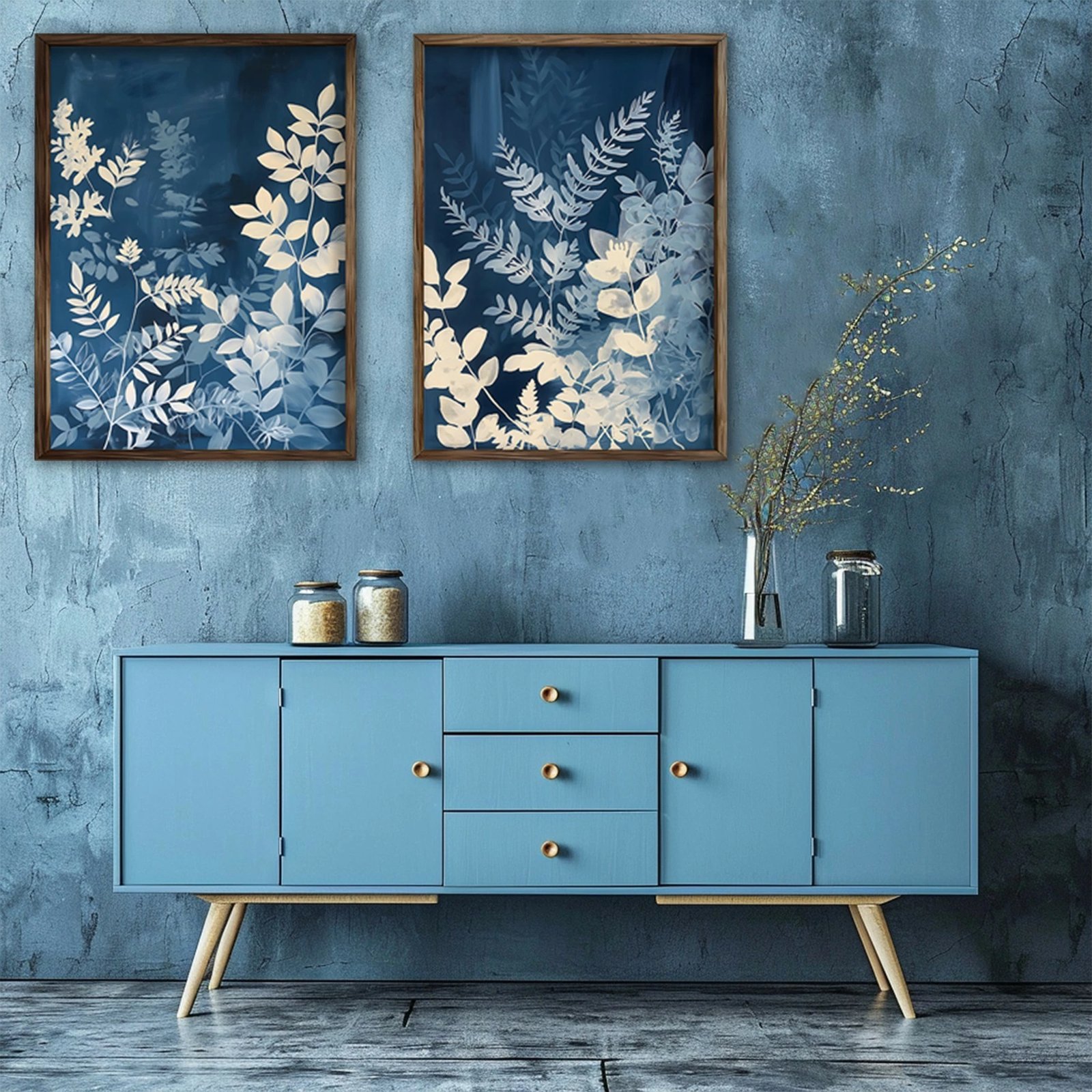 Piktura dekorative me kornizë, MDF, shumëngjyrëshe, 2 copë, GE270-L