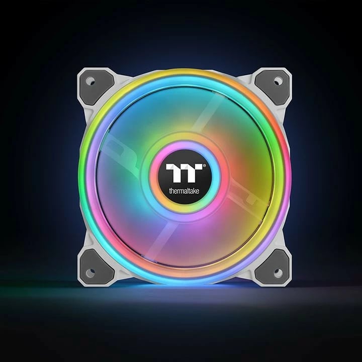 Ventilator kasë Thermaltake Riing Quad 12 RGB TT Premium Edition 3x120mm bardhë