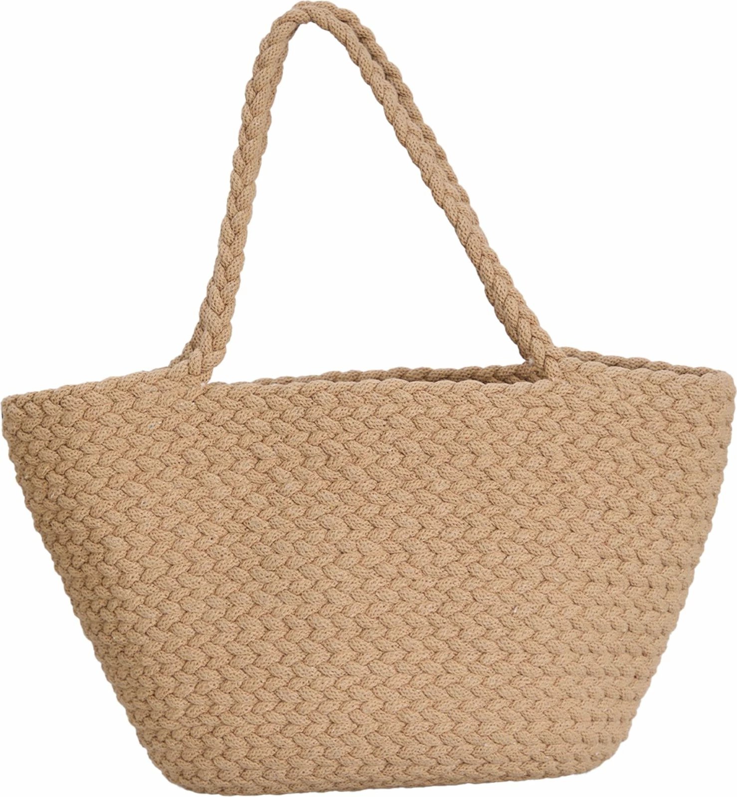 Çantë tote prej pambuku jute, ngjyrë kafe, Coco24030