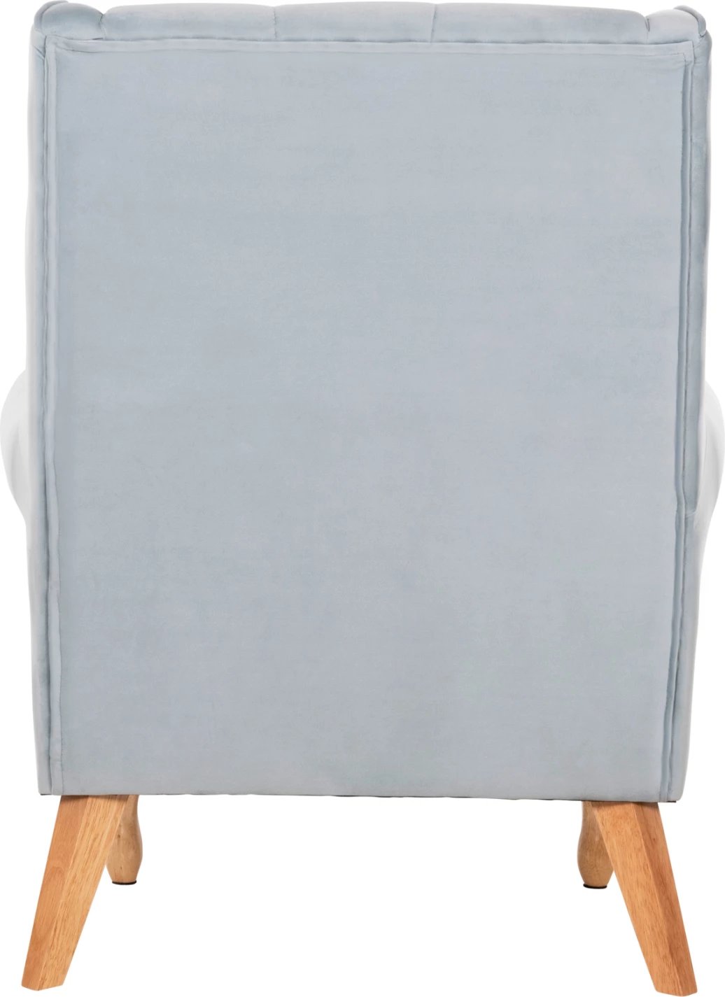 Bergere BRANDON, kadife baby blue, këmbë druri natyral, FH3073.31, 82,5x80x104 cm