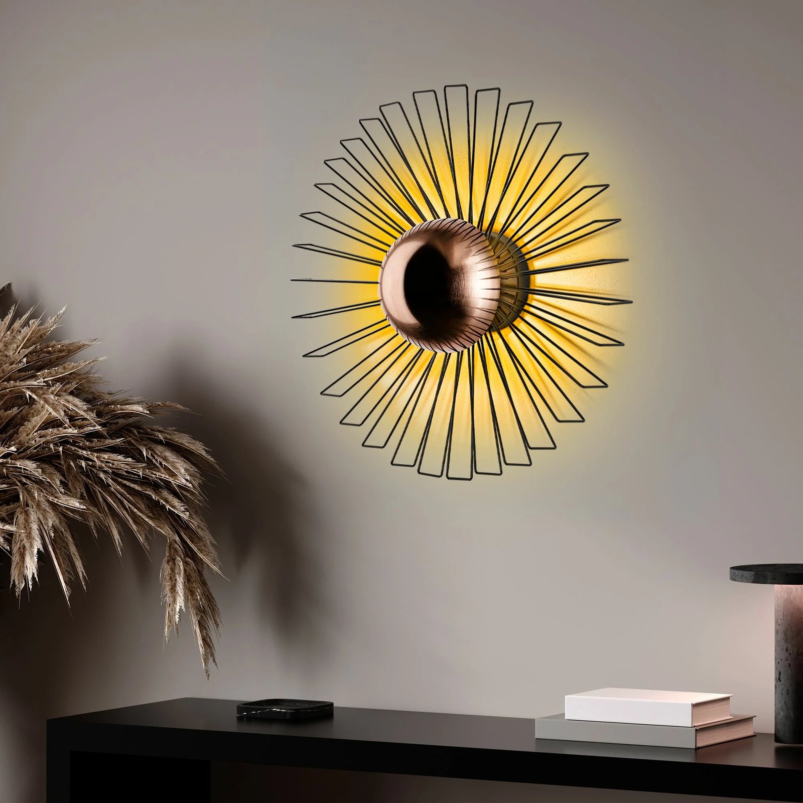 Llambë muri Opviq, Kaya - 15235 - L, ngjyrë e zezë, metal