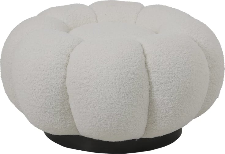 Stool Nester, pëlhurë boucle e bardhë, 60x31cm