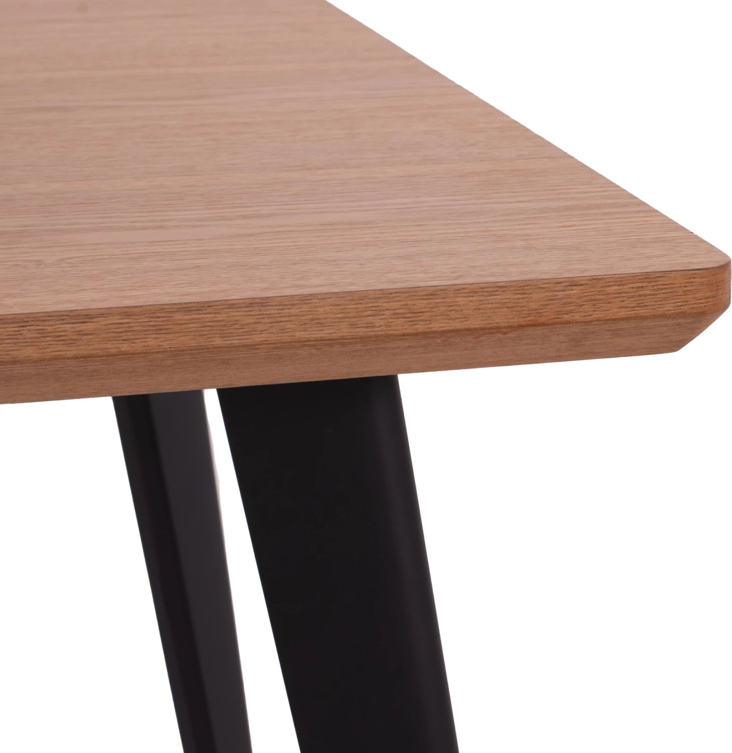 Tavolinë ngrënieje VALEN FH9301.01 MDF sipërfaqe lisi stil rustik 40mm e trashë 160x90x75Hcm