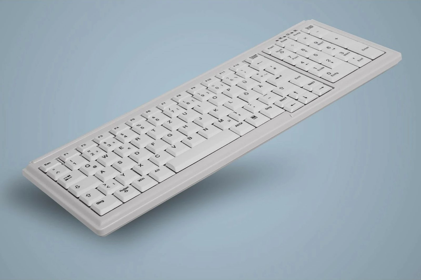 Tastierë Cherry AK-7000, me kabllo, USB, çelësa gërshërë, e bardhë