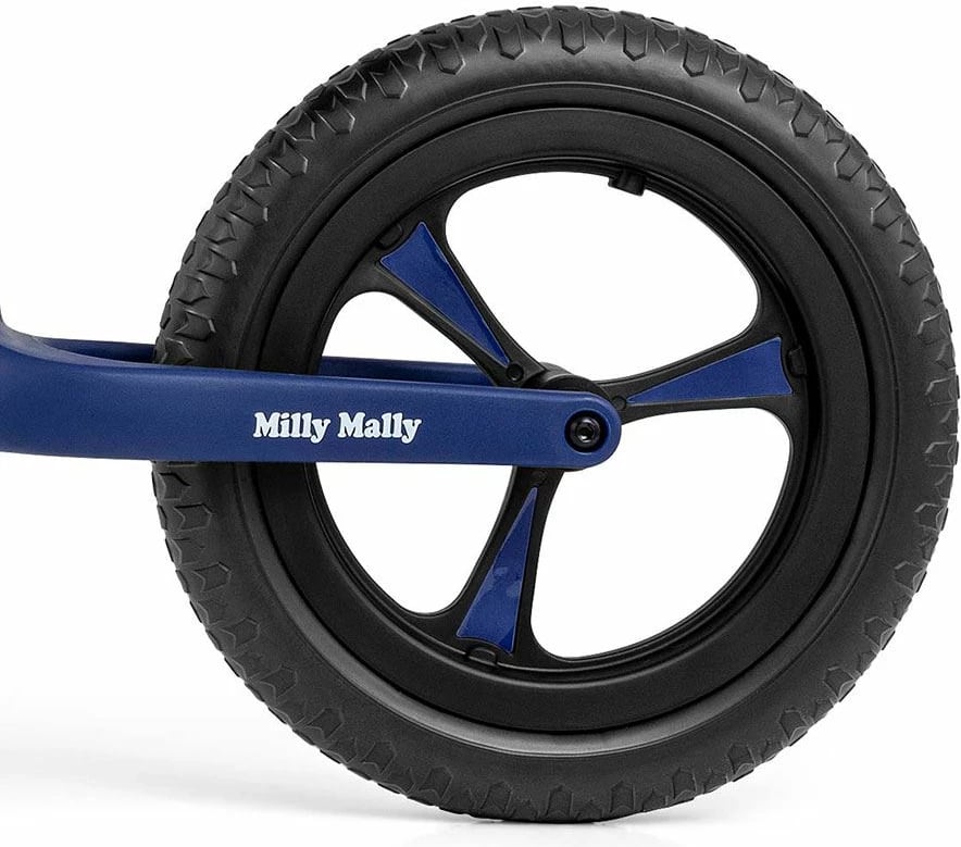 biçikletë balancuese për fëmijë, Milly Mally Ranger, 12" rrota EVA pa shpim, kornizë kompozite, sedilje e rregullueshme, navy