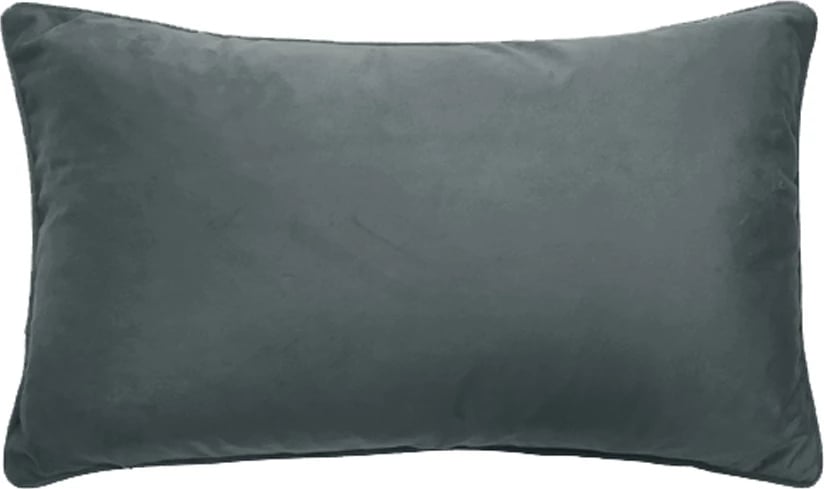 Jastëk dekorativ CREYR, kadife, gri me të artë, 30x50cm