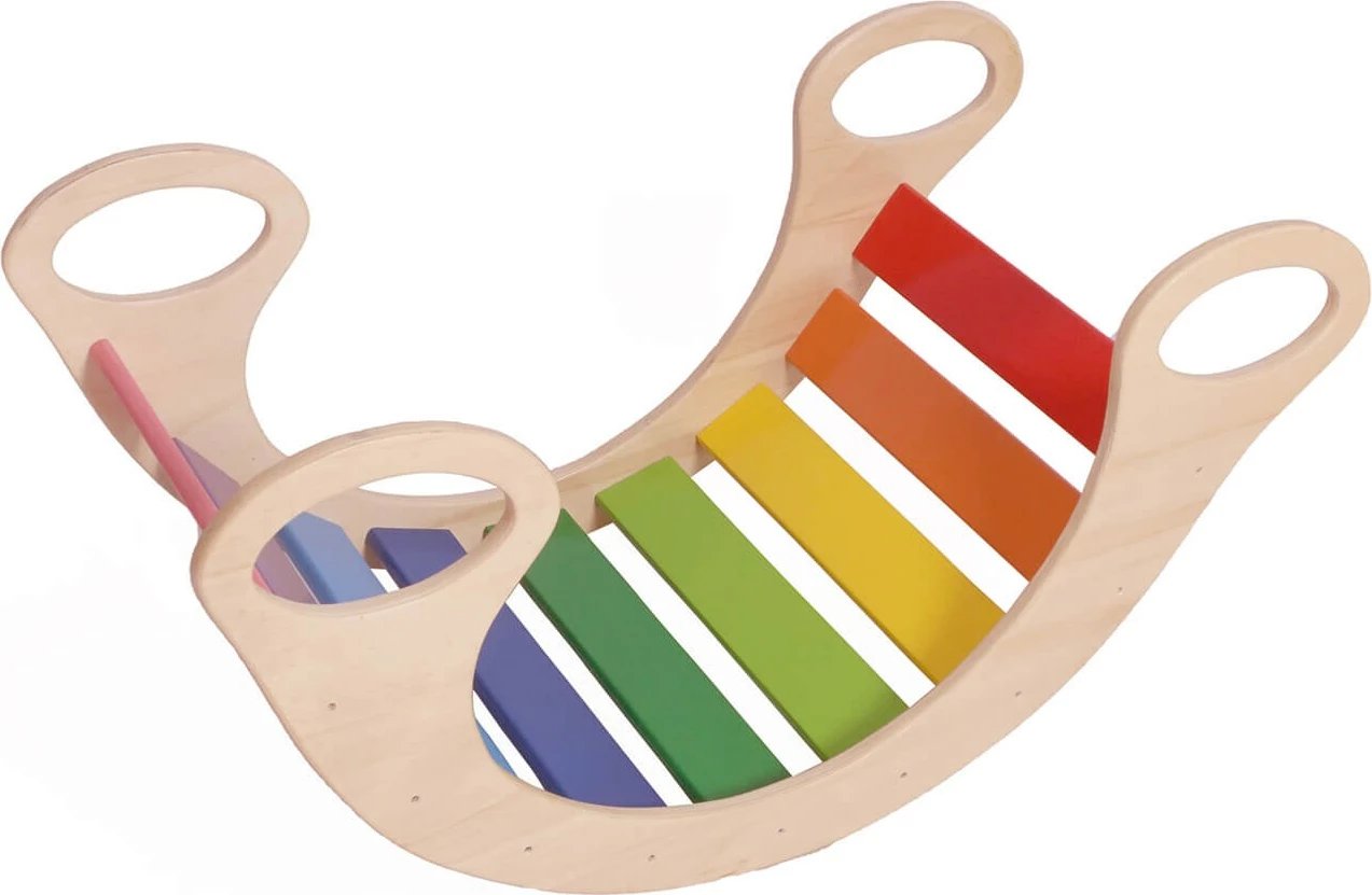 Lodër druri për fëmijë, shumëngjyrëshe, Skye Decor, mobile