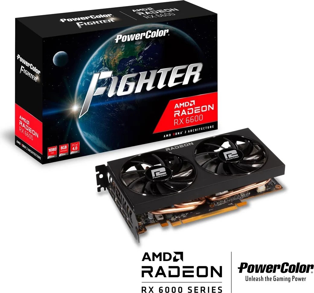 Kartë Grafike PowerColor AXRX 6600 8GBD6-3DH, AMD Radeon RX 6600 8 GB GDDR6