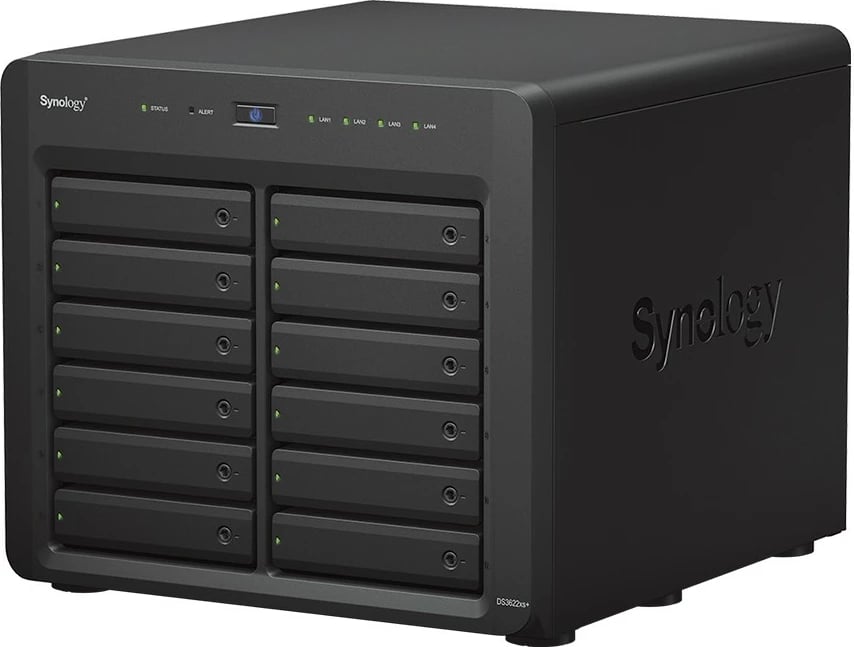 Kasë NAS Synology DS3622xs+, Intel Xeon D-1531, 16GB RAM, 12 vende për disqe, E zezë