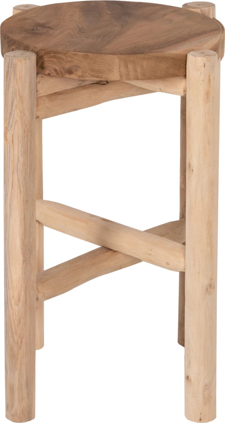 Tavolinë anësore/piedestal HOVER FH7900 dru TEAK ngjyrë natyrale Φ30x50Hcm