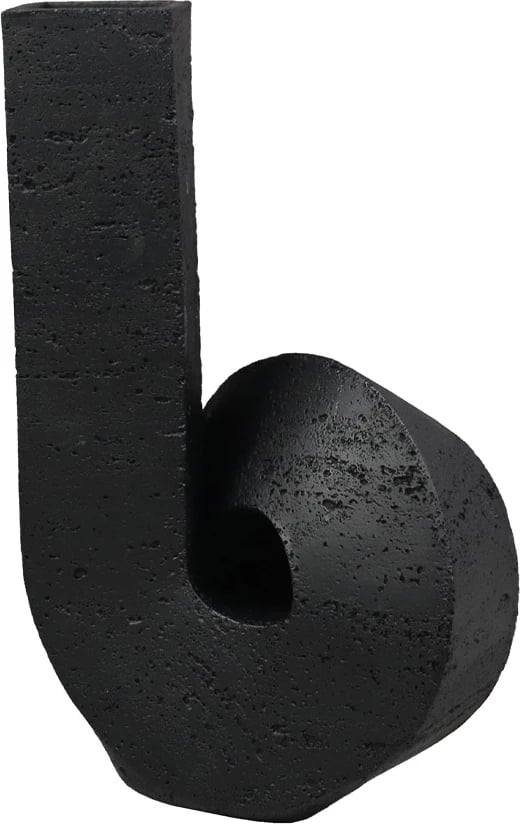 Vazo dekorative SIGNE, polirezine, e zezë, 19x17x30cm