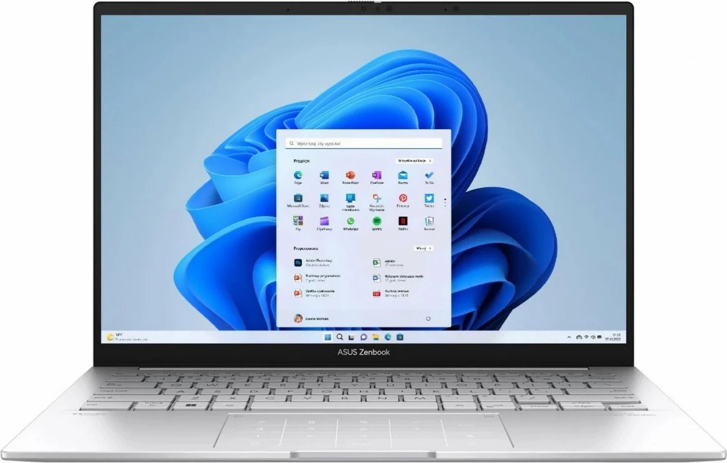 Ultrabook Asus ZenBook 14 OLED UX3405MA-PP288W, Ultra 9-185H, 14", 2.8k, 32GB, 1TB, W11Home, Srebrny