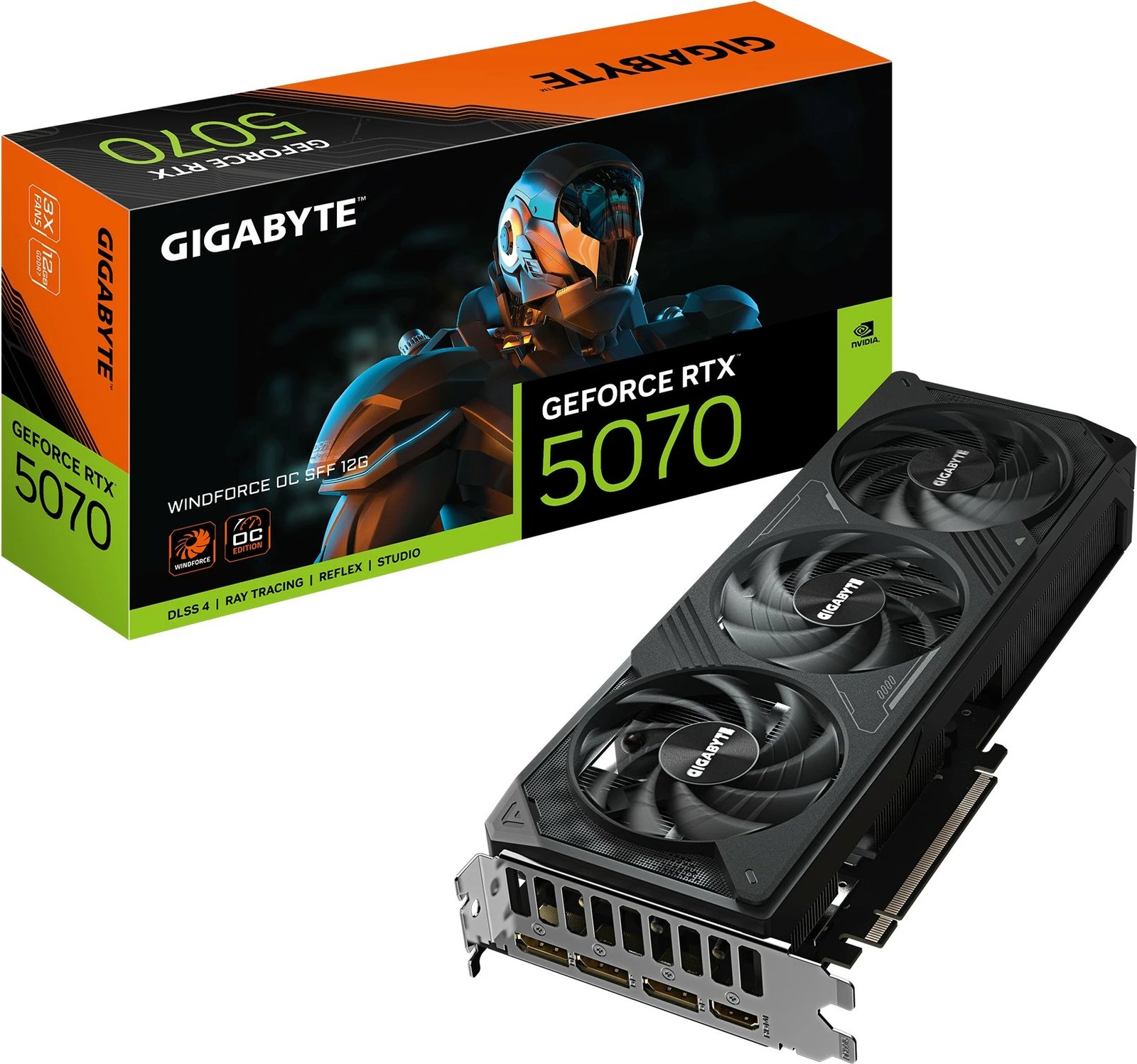 Kartelë grafike Gigabyte RTX 5070 Windforce OC SFF 12GB GDDR7 3 fan