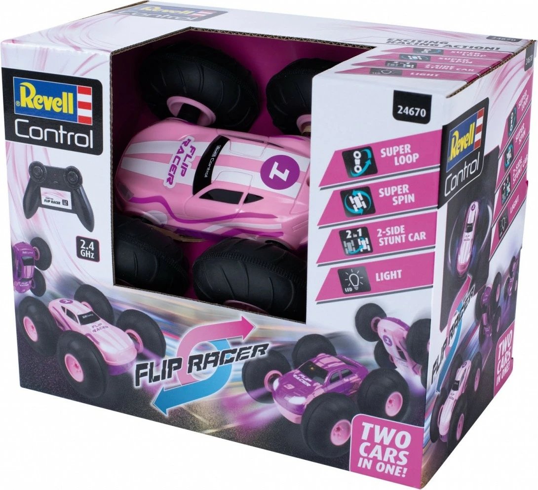 Veture RC Revell Stunt Car Flip Racer, 1:22, rozë