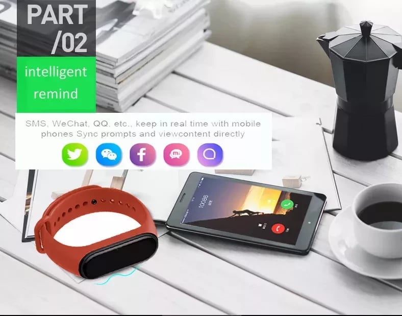 Orë e mençur M4 IOS & Android, e kuqe