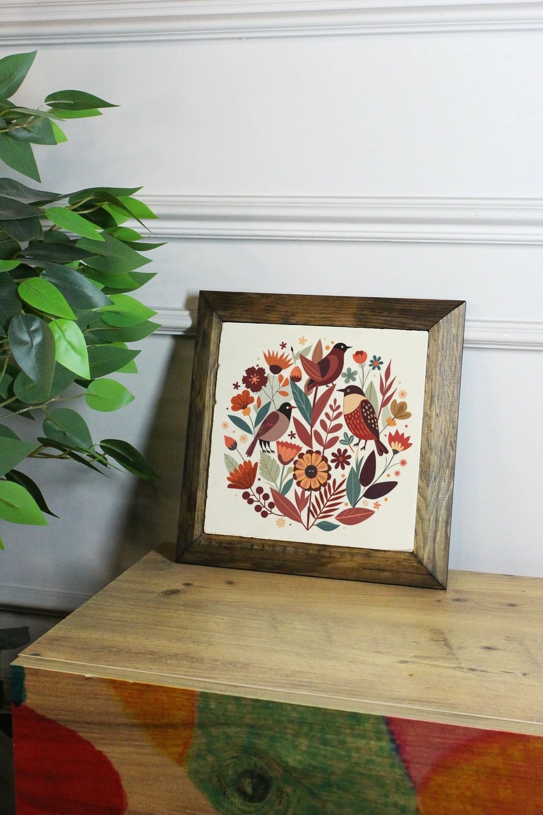 Pikturë dekorative me kornizë, Wallity, Ersytastablo22 - 16, shumëngjyrëshe, 15.5x15.5cm