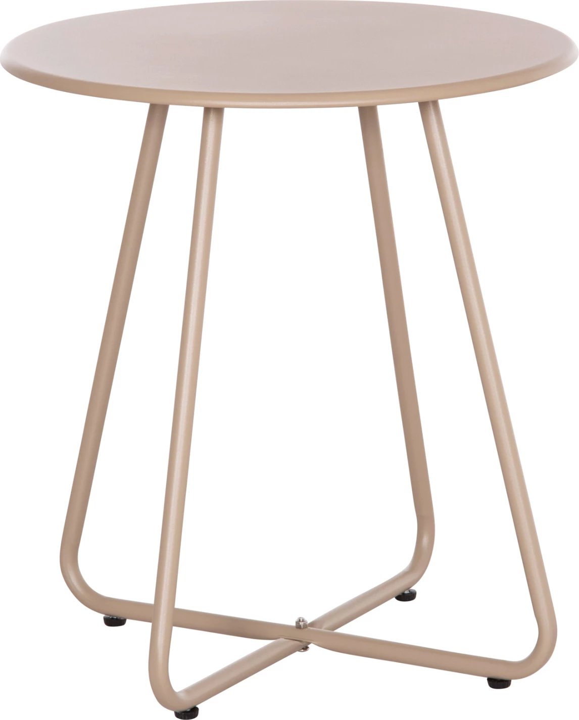 Tavolinë anësore e rrumbullakët, ngjyrë kapuçino, SAMMON FH6271.03, Φ45x50Hcm