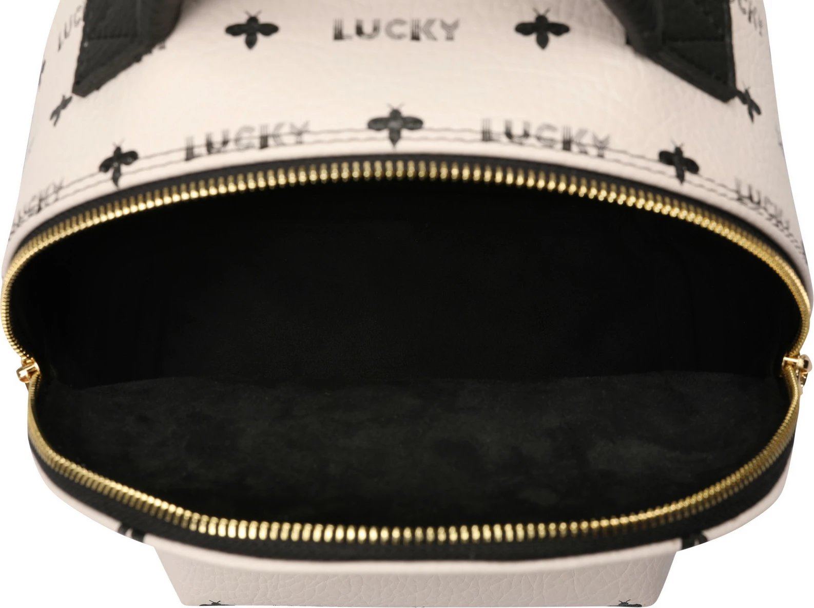 Çantë shpine Lucky Bees, krem e zezë, 338