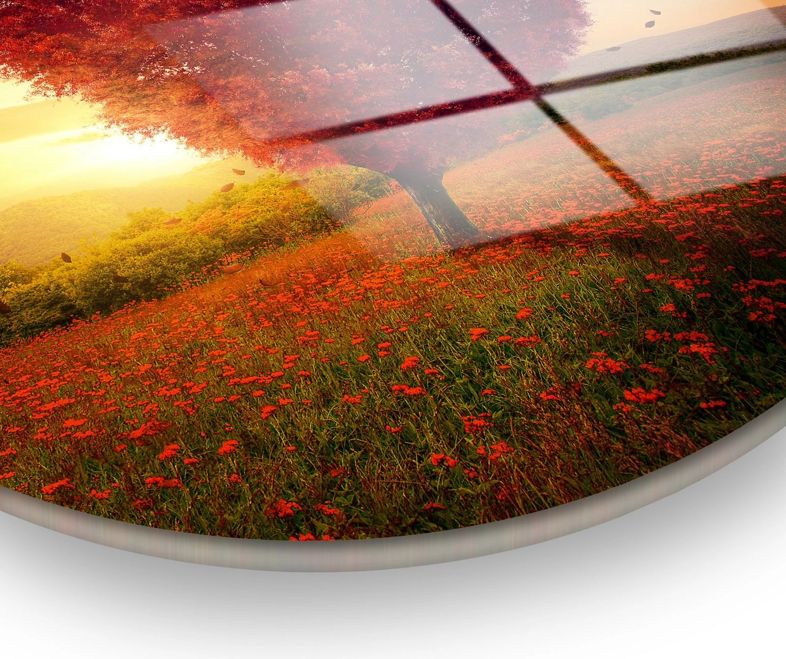 Pikturë dekorative prej xhami të temperuar, shumëngjyrëshe, UV-1147, 30cm