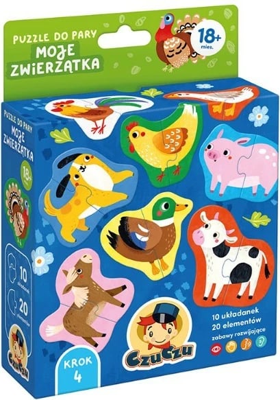 Puzzle për fëmijë CzuCzu My Animals, 20 pjesë, shumëngjyrëshe, set