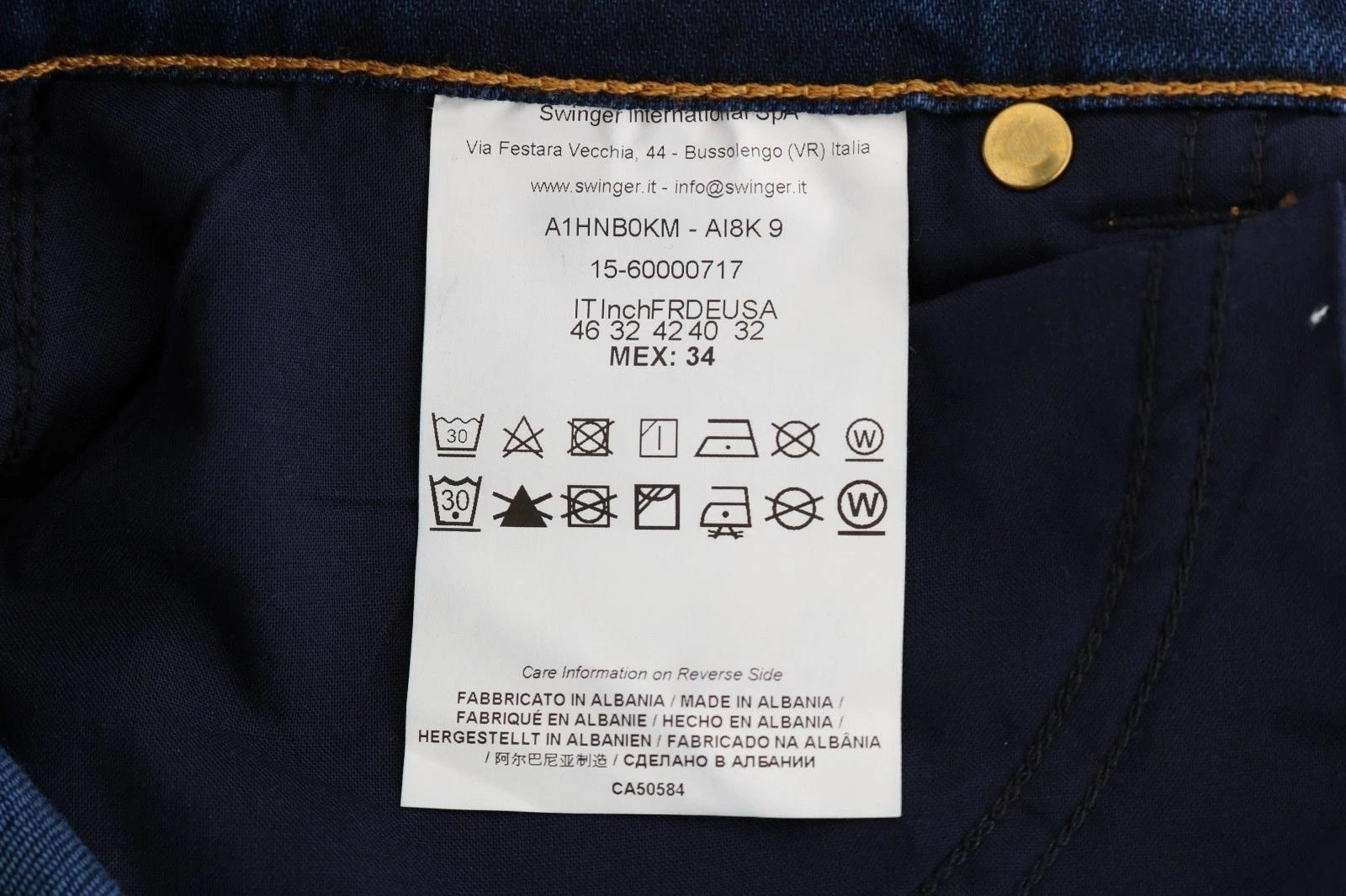 Xhinse për femra Versace Jeans, të kaltërta