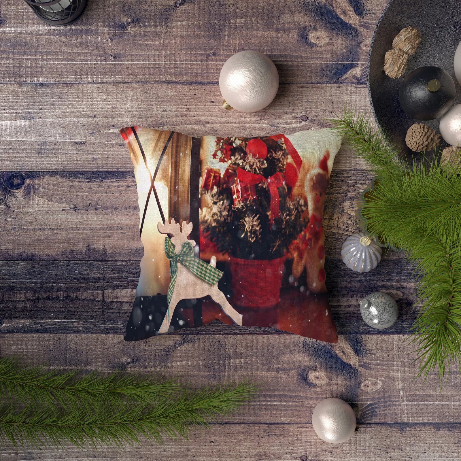 Jastëk dekorativ Aberto Design, NYXMAS147, shumëngjyrësh, 43x43cm