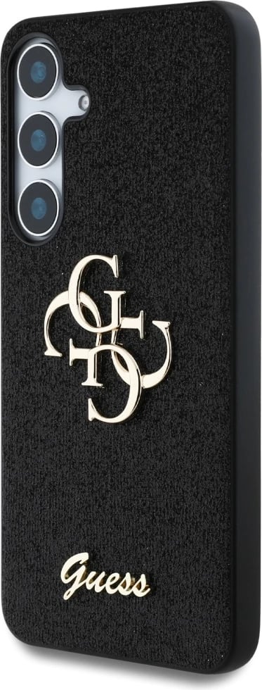 Mbështjellës Guess Fixed Glitter Big 4G Metal Logo për Samsung Galaxy S25 Plus, i zi Mbështjellës Guess Fixed Glitter Big 4G Metal Logo për Samsung Galaxy S25 Plus, i zi