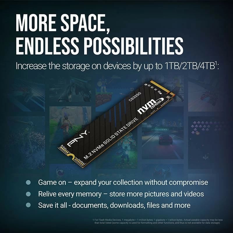 SSD M.2 2280 PCIe 5.0, PNY CS3250 M280CS3250-2TB-TB, 2TB, NVMe Gen5 x4, deri 14900/14000 MB/s