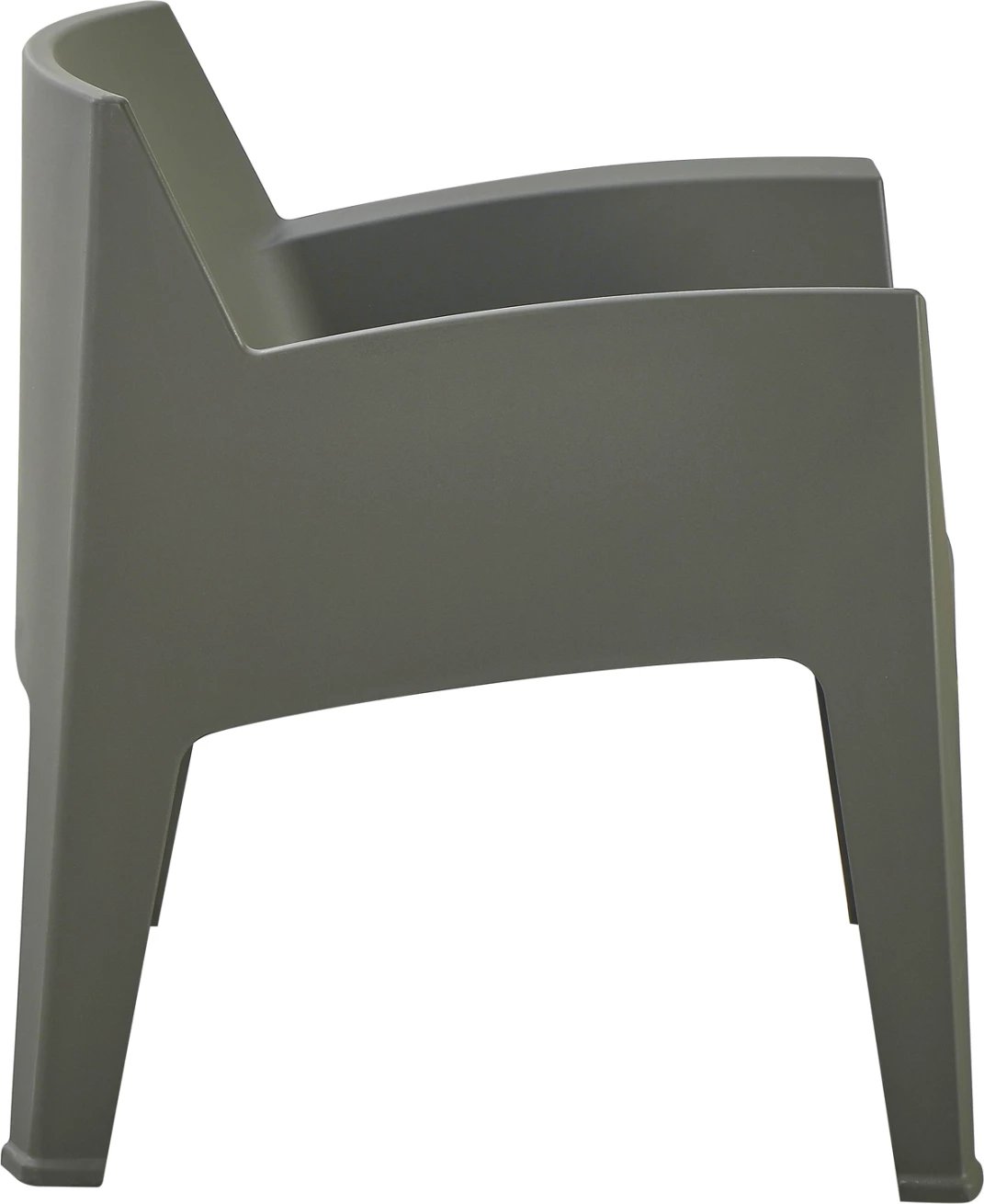 Karrige lounge polipropileni SLEEK, ngjyrë ulli e errët, FH6365.05, 62.5x48.5x73Hcm