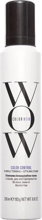 Shkumë për flokë Color Wow Color Control Purple Toning Foam për femra, 200ml