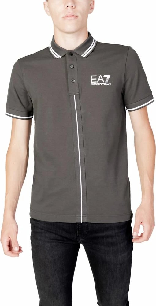 Maicë polo për meshkuj EA7 Emporio Armani, gri