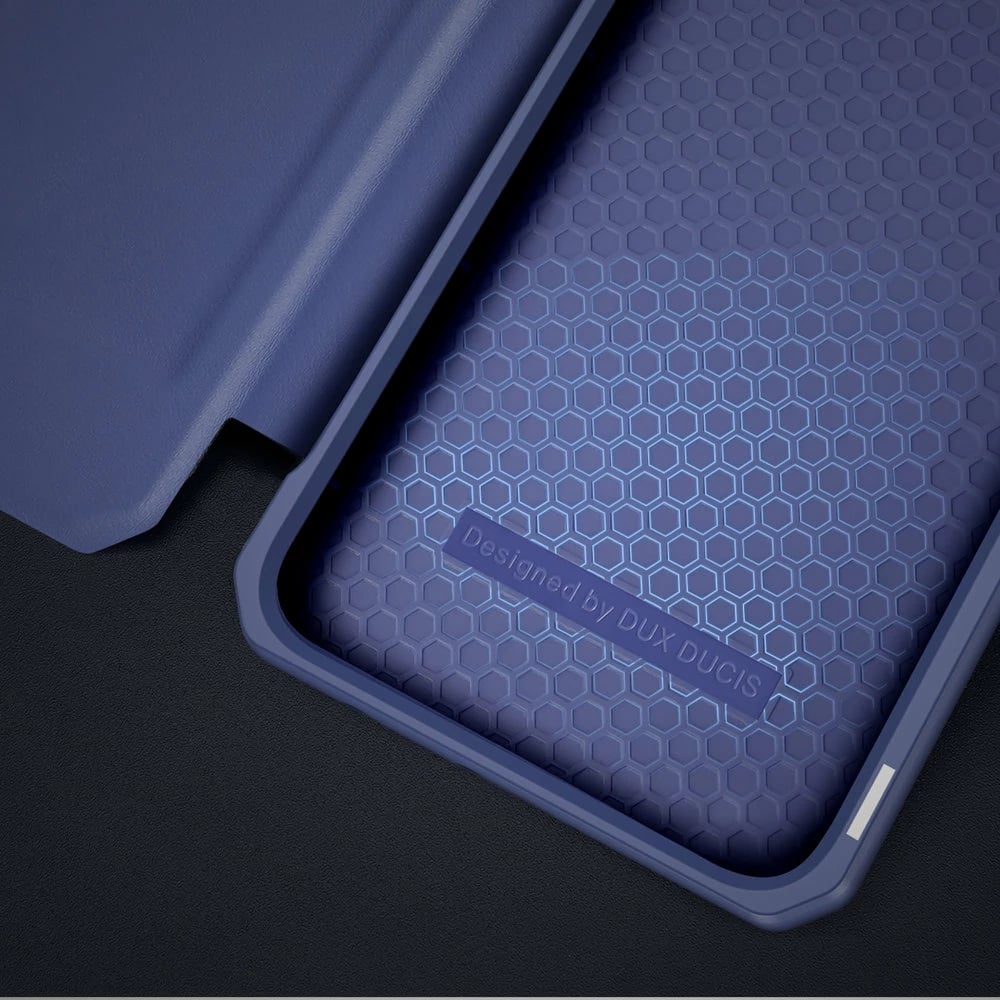 Mbështjellës Dux Ducis Skin X për Samsung Galaxy S22+, me xhep kartelash, me qëndrim, Blu