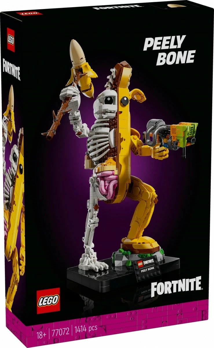 Set ndërtimi LEGO Fortnite Skull Trooper Peely Bone, 1414 pjesë, për të rritur, Plastikë