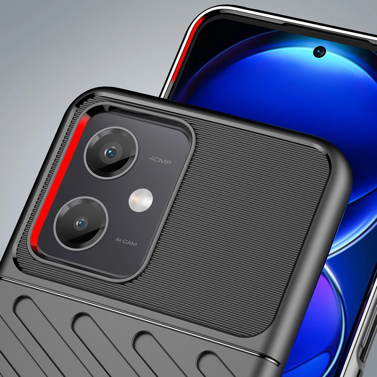 Mbështjellës Hurtel Thunder Case për Xiaomi Poco X5 5G / Redmi Note 12 5G, TPU, i zi