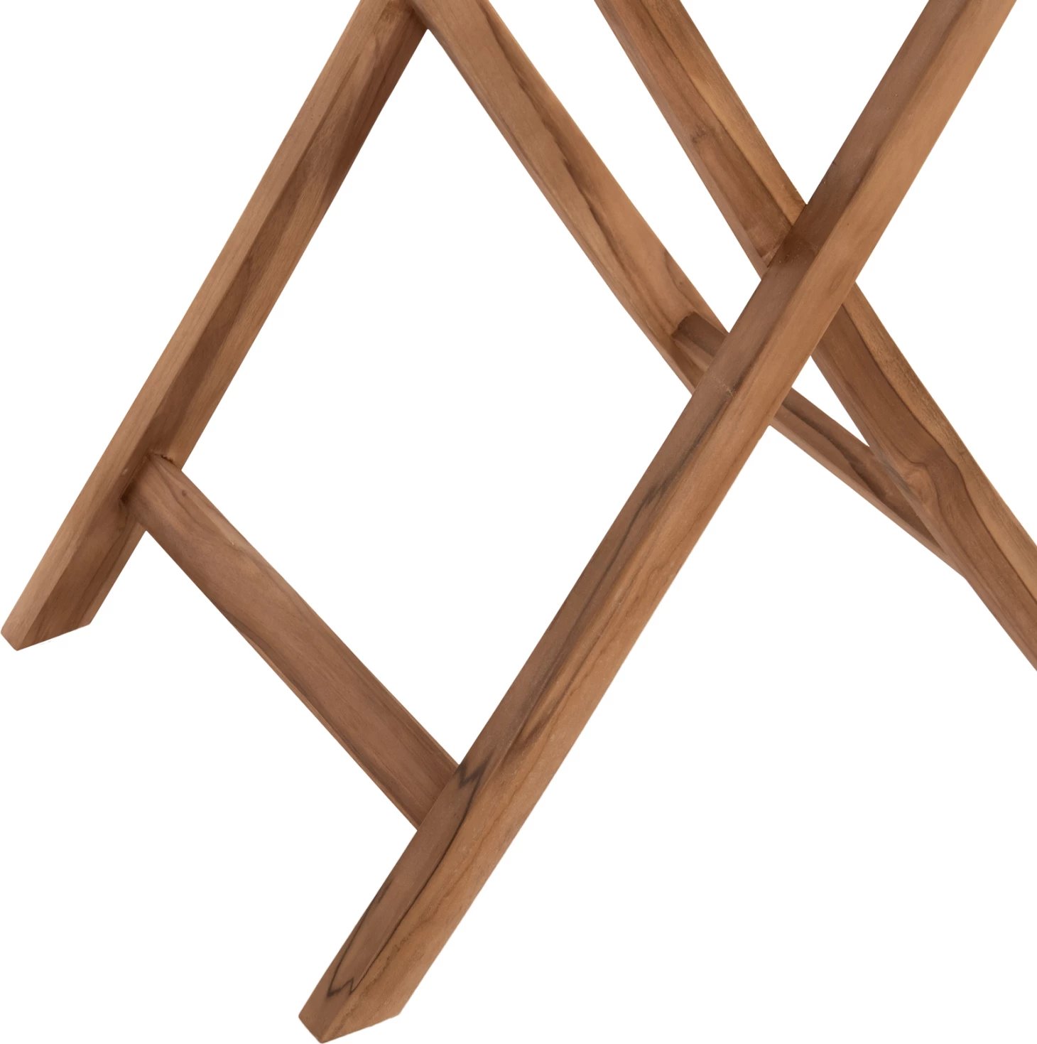 Tavolinë katrore për ngrënie jashtë, e palosshme, dru teak, ngjyrë natyrale, KENDALL FH9544, 80x80x75 cm