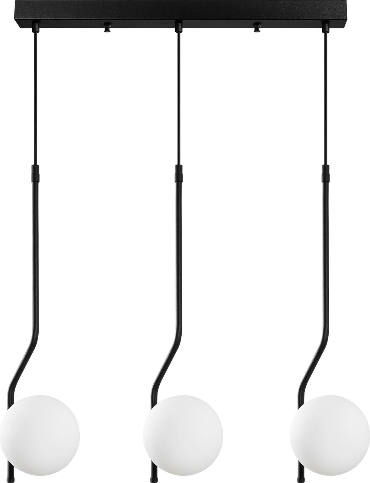 Llambë varëse Opviq Tulıp, e zezë, 70x15x110cm