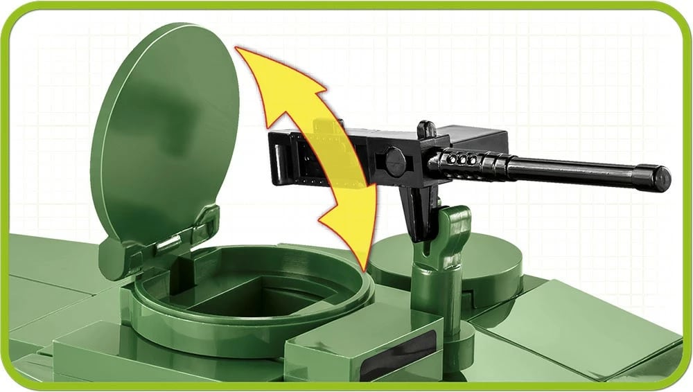 Set lodrash ndërtimi Cobi Klocki M41A3 Walker Bulldog, 625 pjesë, 2 figurina, Jeshile