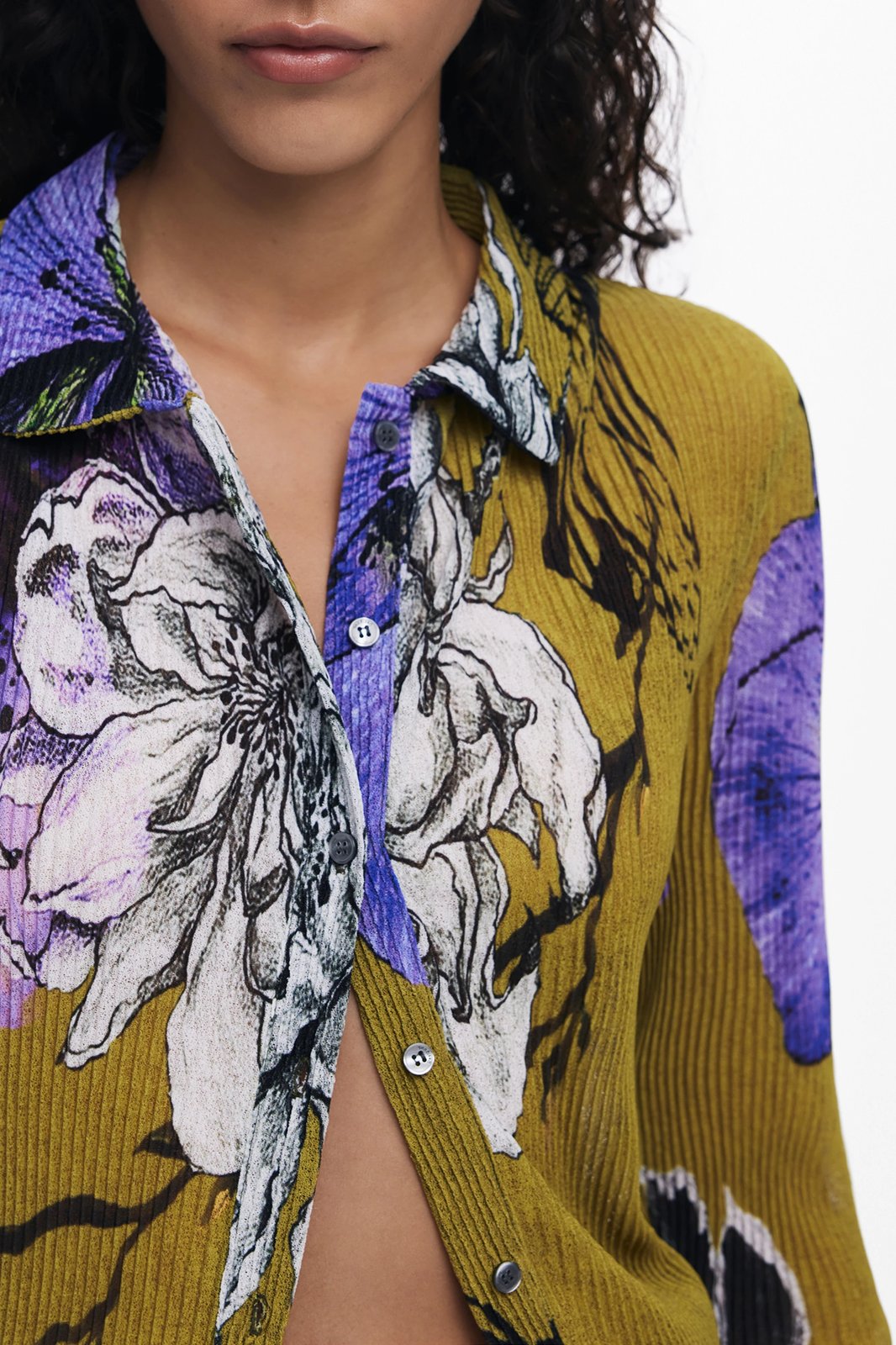 Këmishë për femra Desigual, e gjelbër