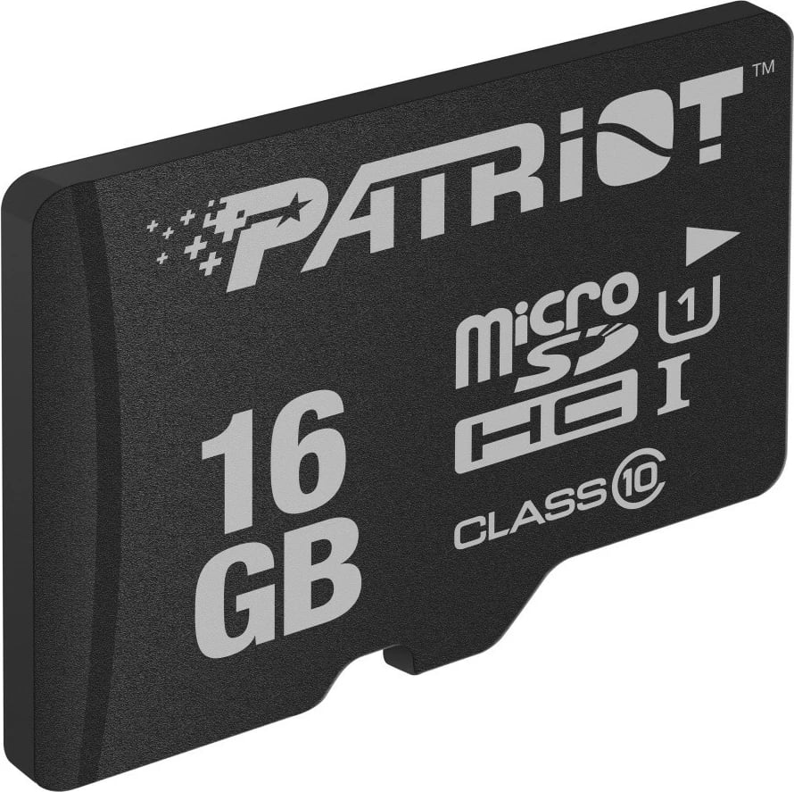 Kartelë memorie microSDHC Patriot LX Series 16GB, e zezë