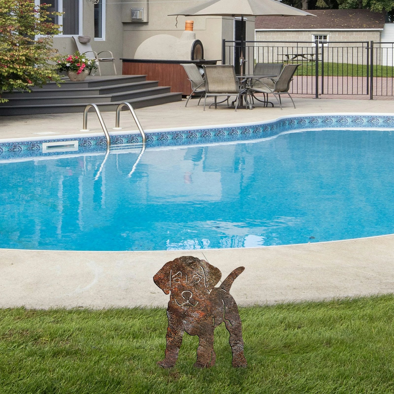 Objekt dekorativ për kopsht, dizajn Aberto, Amicable 02, ngjyrë antike, 40x33cm