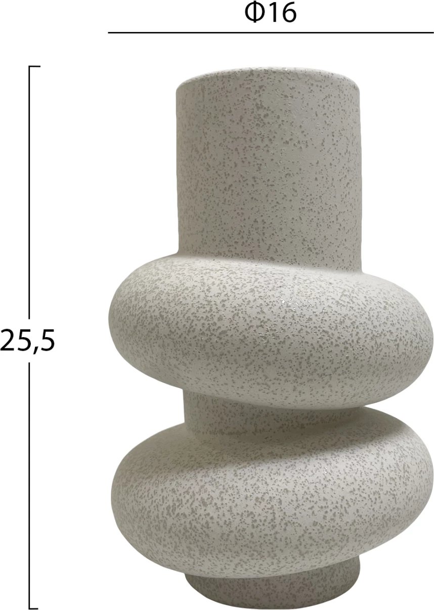 Dekor tavoline prej qeramike, ngjyrë e bardhë, FH4627.01, Φ16x25.5H cm Dekor tavoline prej qeramike, ngjyrë e bardhë, FH4627.01, Φ16x25.5H cm