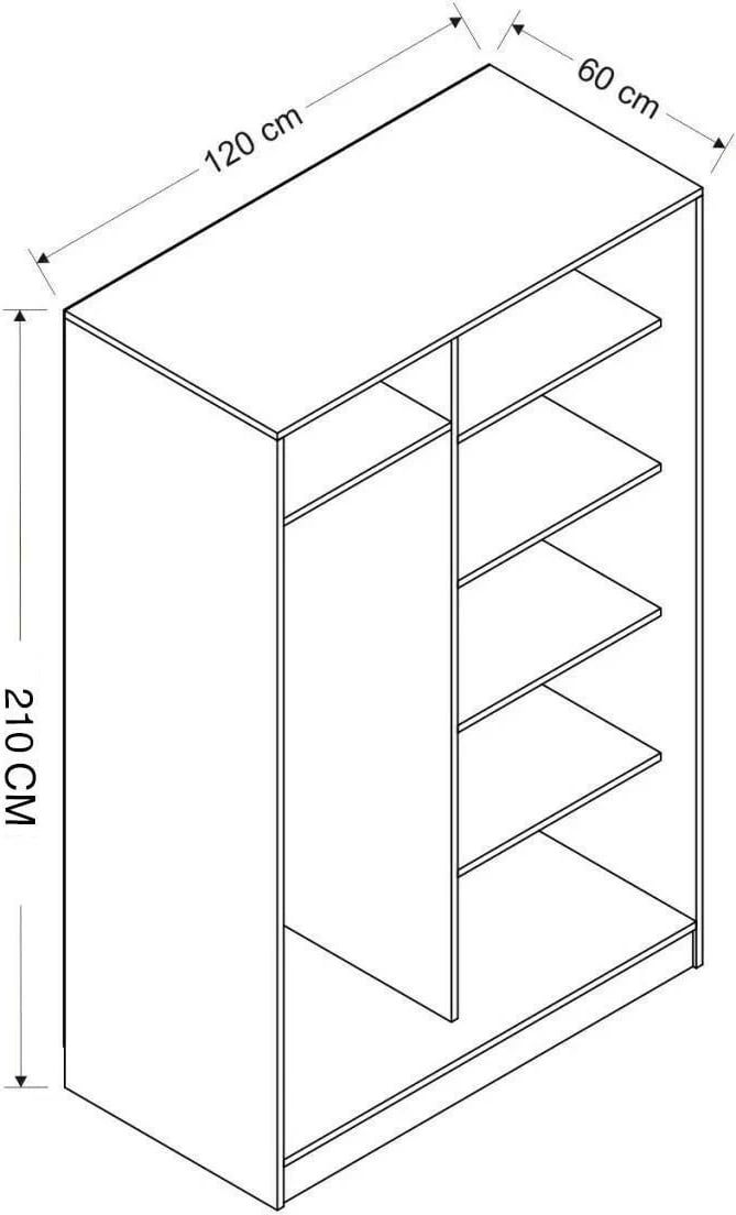 Dollap Hanah Home, Kale, anthracite dhe lis, 2317